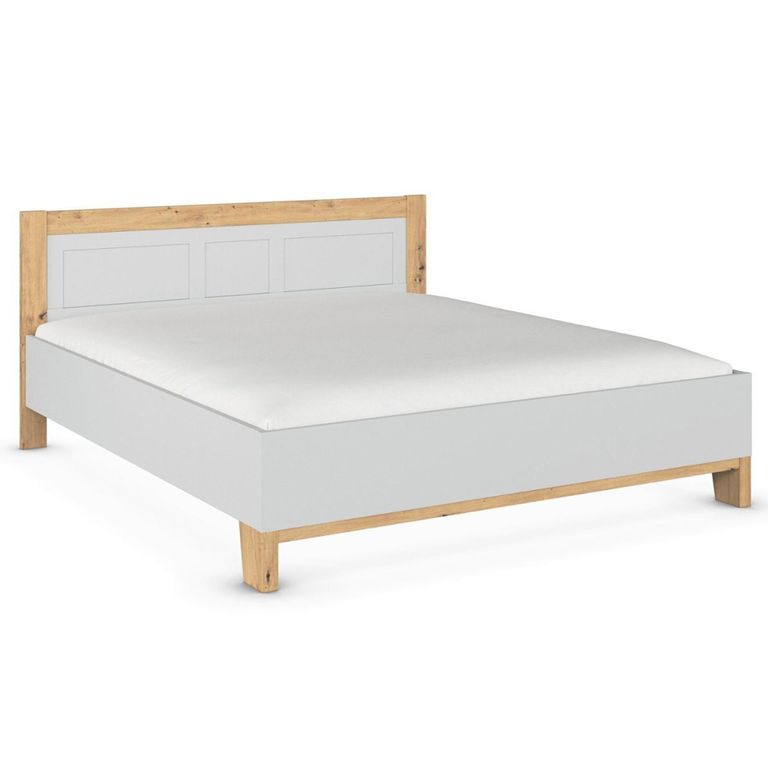 Rauch Credo 6ft King Size Bed - Silk Grey and Artisan Oak