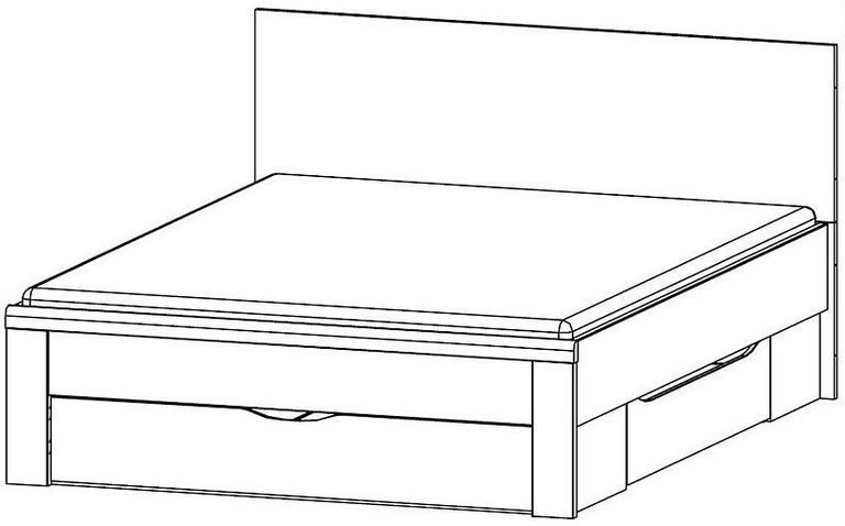 Rauch Rivera White 4ft 6in Double Storage Bed