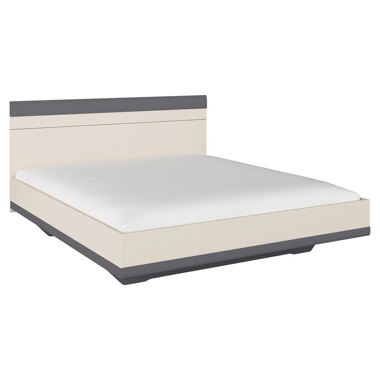 Rauch Sajo 6ft Queen Size Bed - Champagne and Metallic Dark Grey