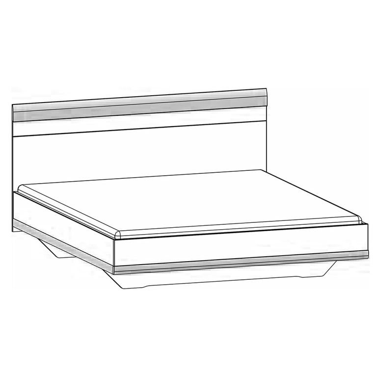 Rauch Sajo 6ft Queen Size Bed - Champagne and Metallic Dark Grey