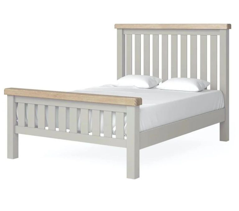 Salcombe - Slatted Bed - Grey Oak - 4ft 6in Double