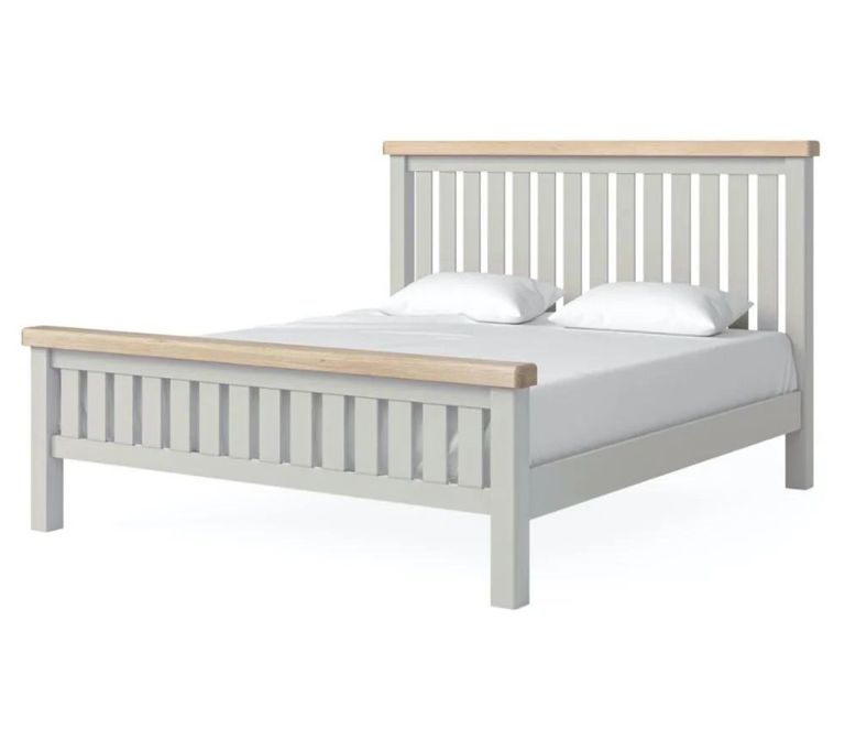 Salcombe - Slatted Bed - Grey Oak - 6ft Queen Size
