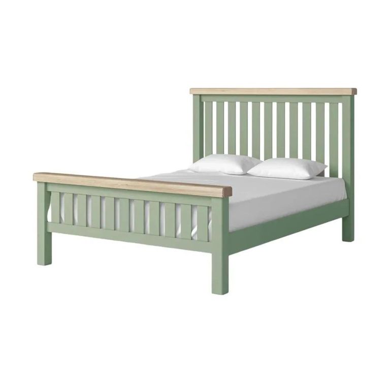 Salcombe - Slatted Bed - Sage Oak - 5ft King Size