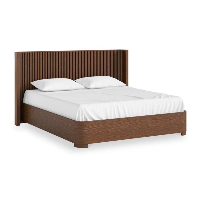 Soho Slatted Bed - 6ft Queen Size - Dark Oak