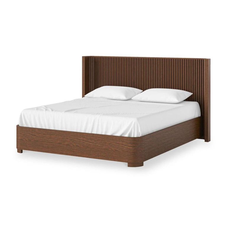 Soho Slatted Bed - 6ft Queen Size - Dark Oak