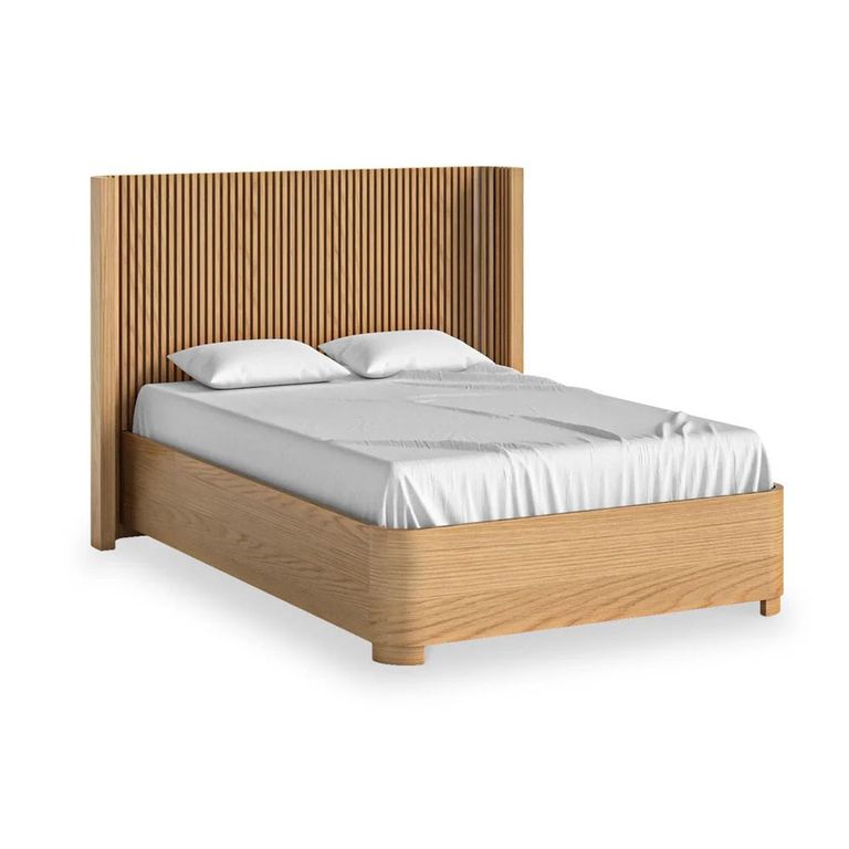 Soho Slatted Bed - Oak - 4ft 6in Double