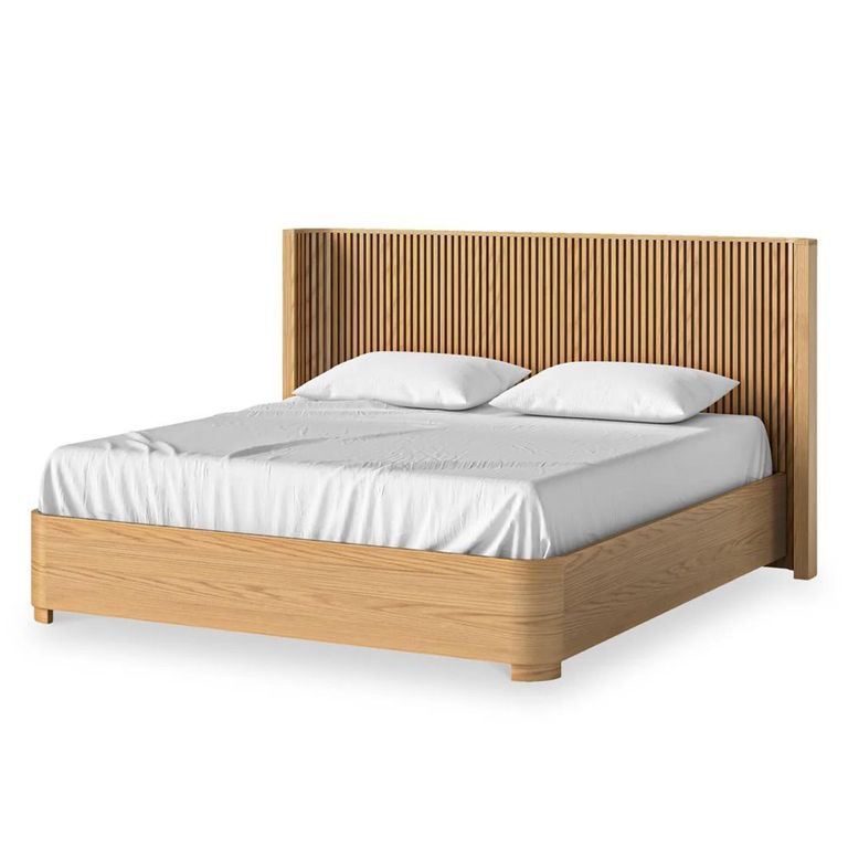 Soho Slatted Bed - 6ft Queen Size - Oak