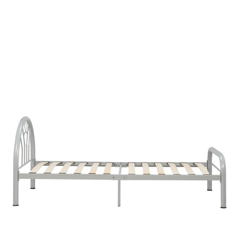 Solo Bed Frame - Silver Metal - 3ft Single