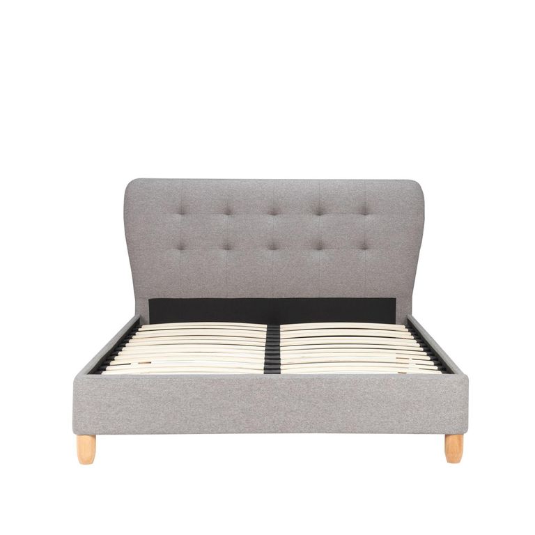 Stockholm Bed - Grey Fabric - Sizes Available