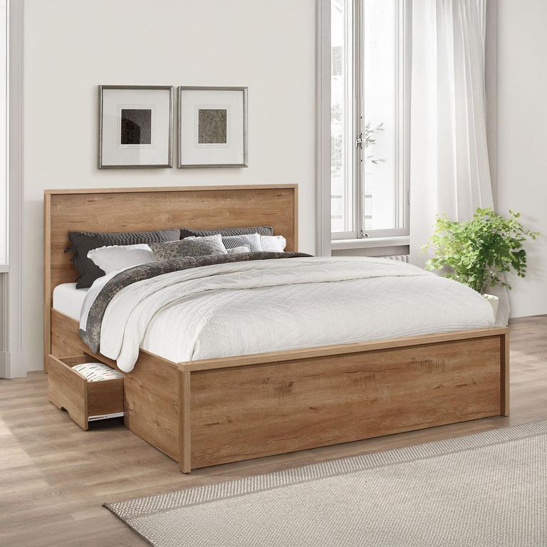 Stockwell Bed - Rustic Oak - Sizes Available