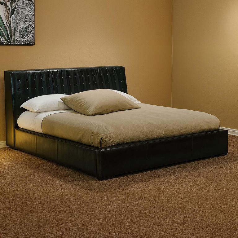 X Leather Bed - Stone International - Sizes Available