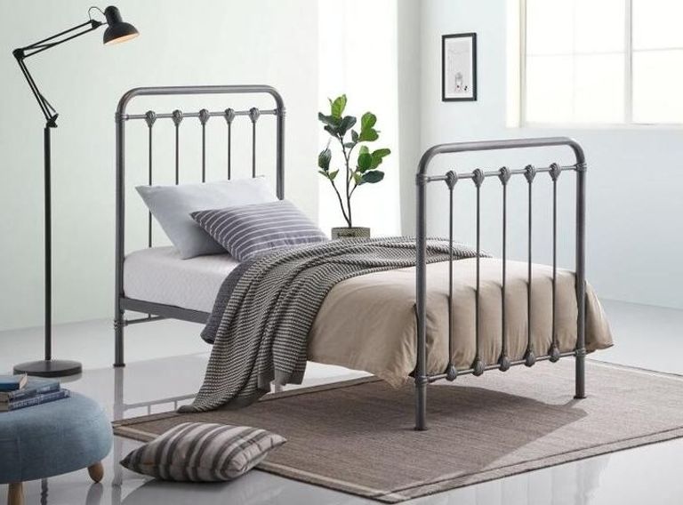 Havana Speckled Bed - Black and Silver Metal - Sizes Available