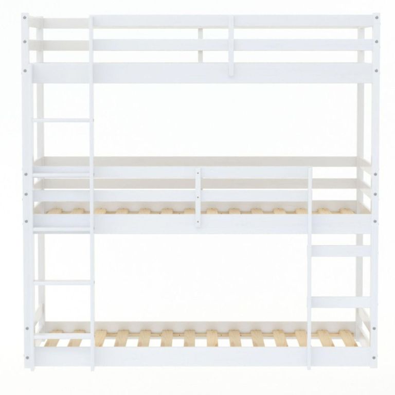 Tressa Kids Triple Bunk Bed - White