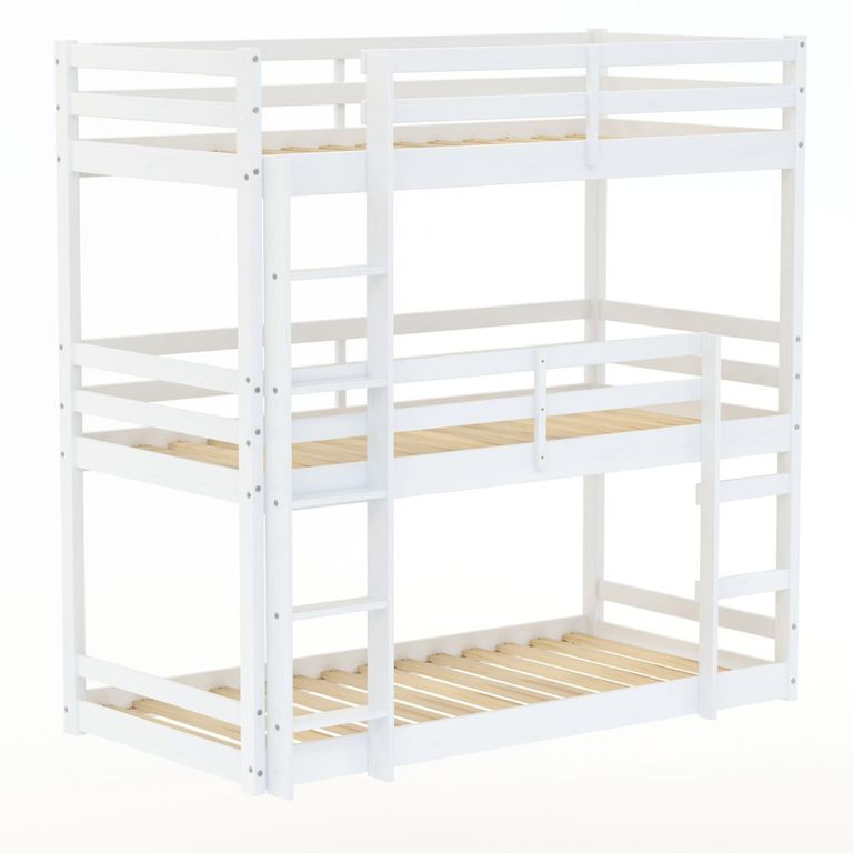 Tressa Kids Triple Bunk Bed - White