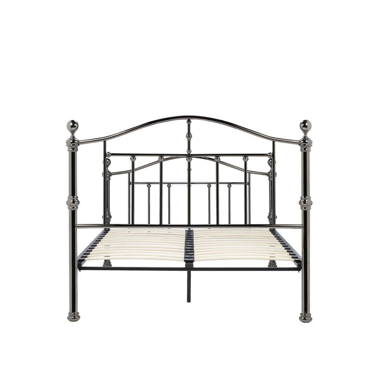 Victoria Bed Frame - Black Nickel Metal - Sizes Available