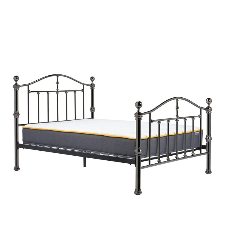 Victoria Bed Frame - Black Nickel Metal - Sizes Available