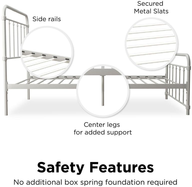 Wasco White Metal Bed - Sizes Available - 4118119UK