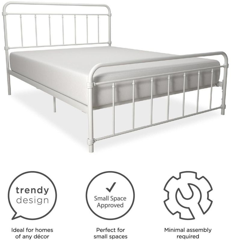 Wasco White Metal Bed - Sizes Available - 4118119UK