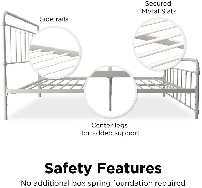 Wasco White Metal Bed - Sizes Available - 4118119UK