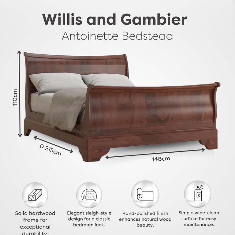Antoinette Bed - Cherrywood - Sizes Available