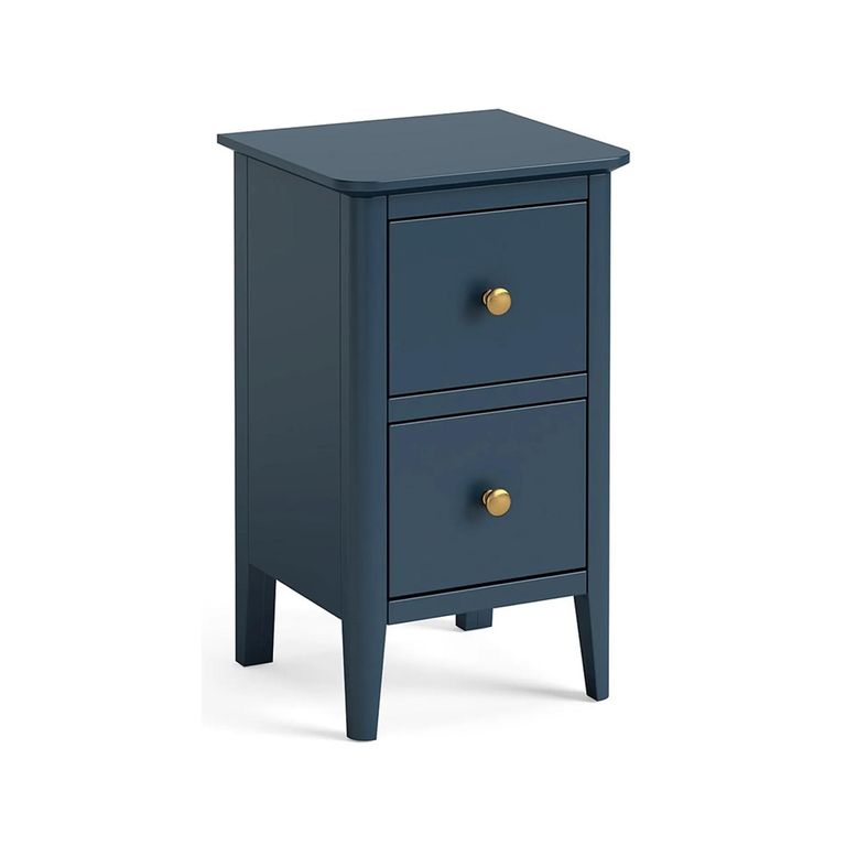 Harrogate Narrow Bedside Cabinet - 2 Drawer - Blue