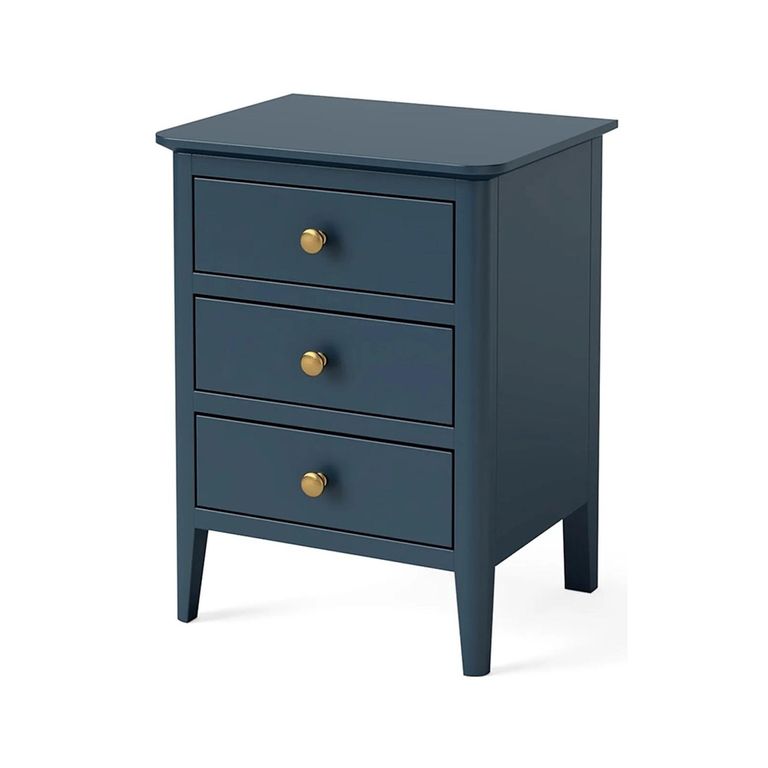 Harrogate Bedside Cabinet - 3 Drawer - Blue