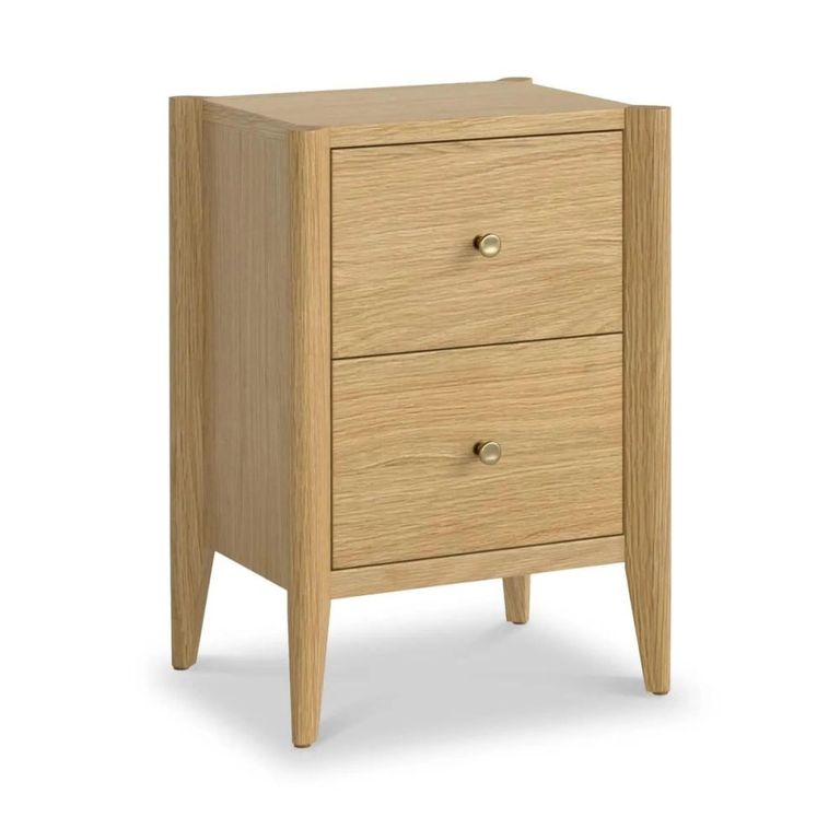 Paris Bedside Cabinet - 2 Drawer - Oak