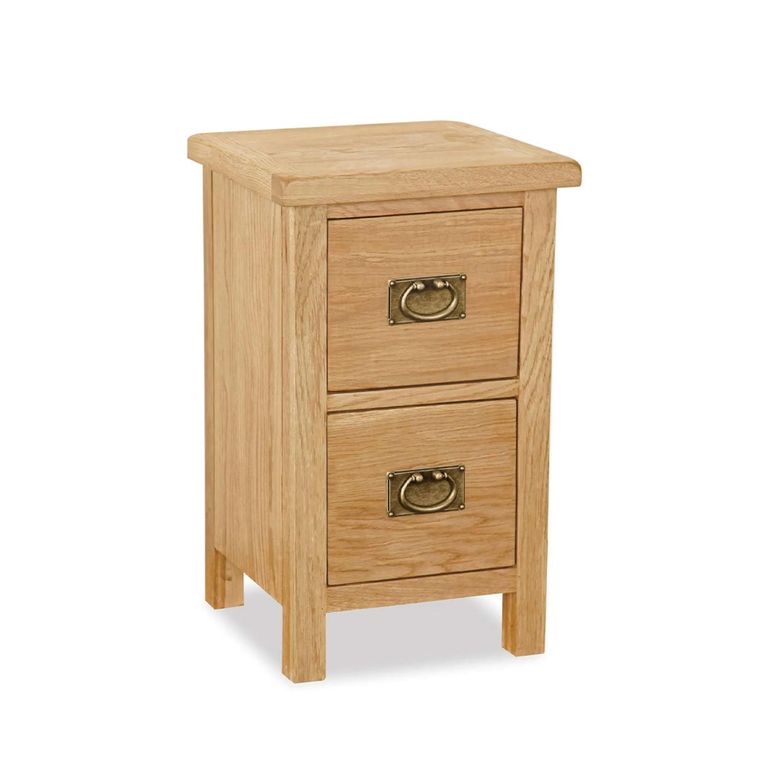 Salisbury Lite Bedside Cabinet - 2 Drawer - Oak