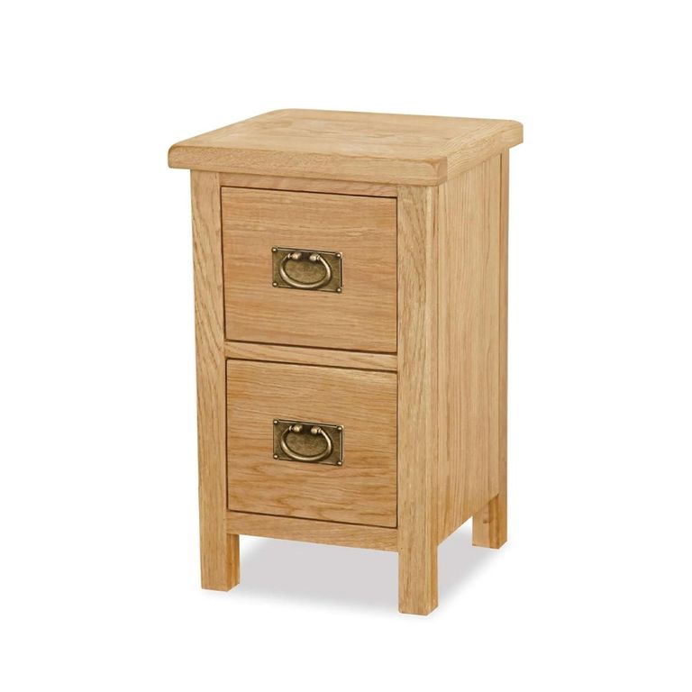 Salisbury Lite Bedside Cabinet - 2 Drawer - Oak
