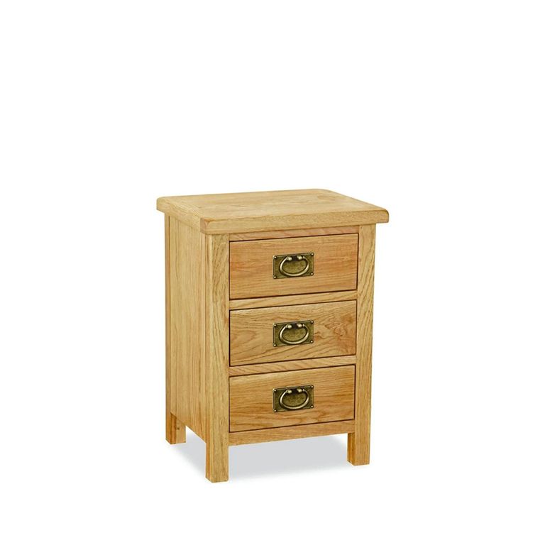 Salisbury Lite Bedside Cabinet - 3 Drawer - Oak
