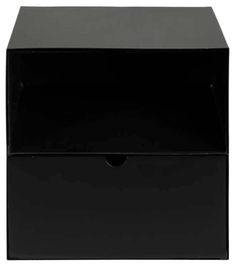 Joliet Bedside Cabinet - 1 Drawer - Black