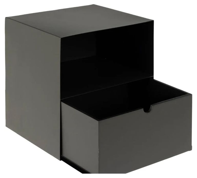 Joliet Bedside Cabinet - 1 Drawer - Black