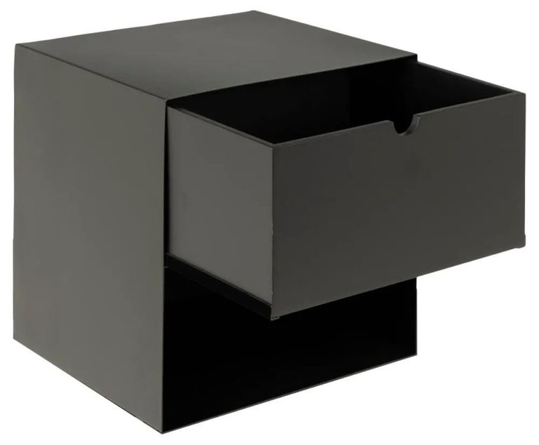 Joliet Bedside Cabinet - 1 Drawer - Black