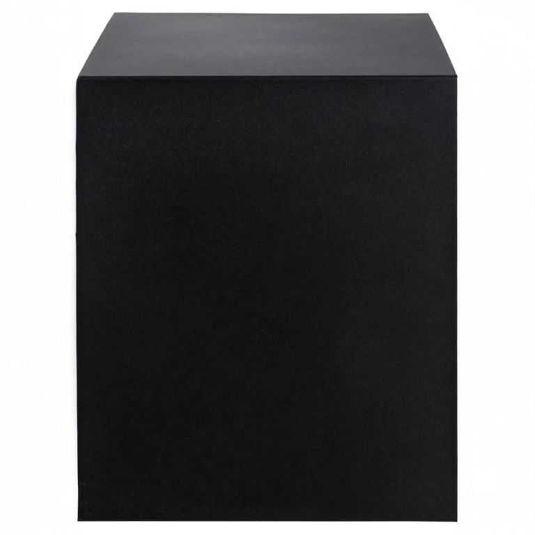 Joliet Bedside Table - 1 Drawer - Floating - Black and Bamboo Wood