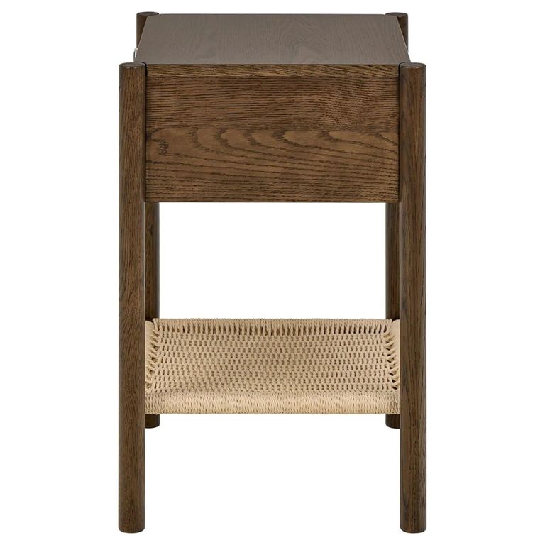Monfort Bedside Table - 1 Drawer - Smoked Oak