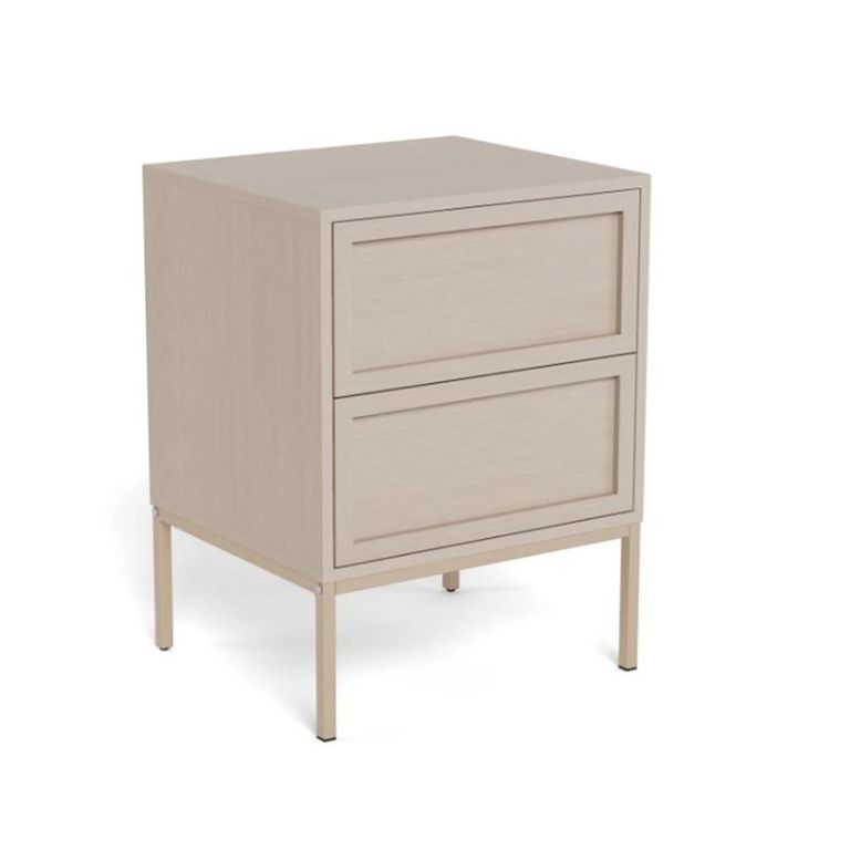 Palmdale Bedside Table - 2 Drawer - Grey