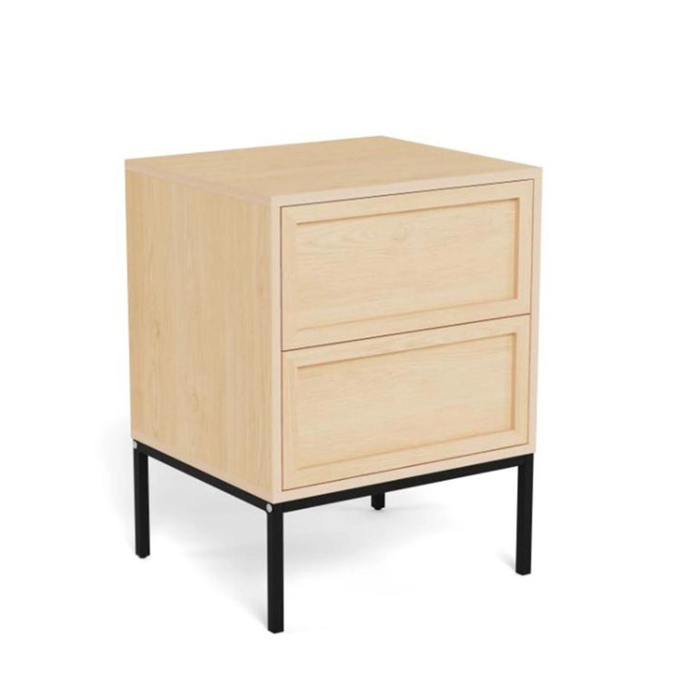 Palmdale Bedside Table - 2 Drawer - Oak