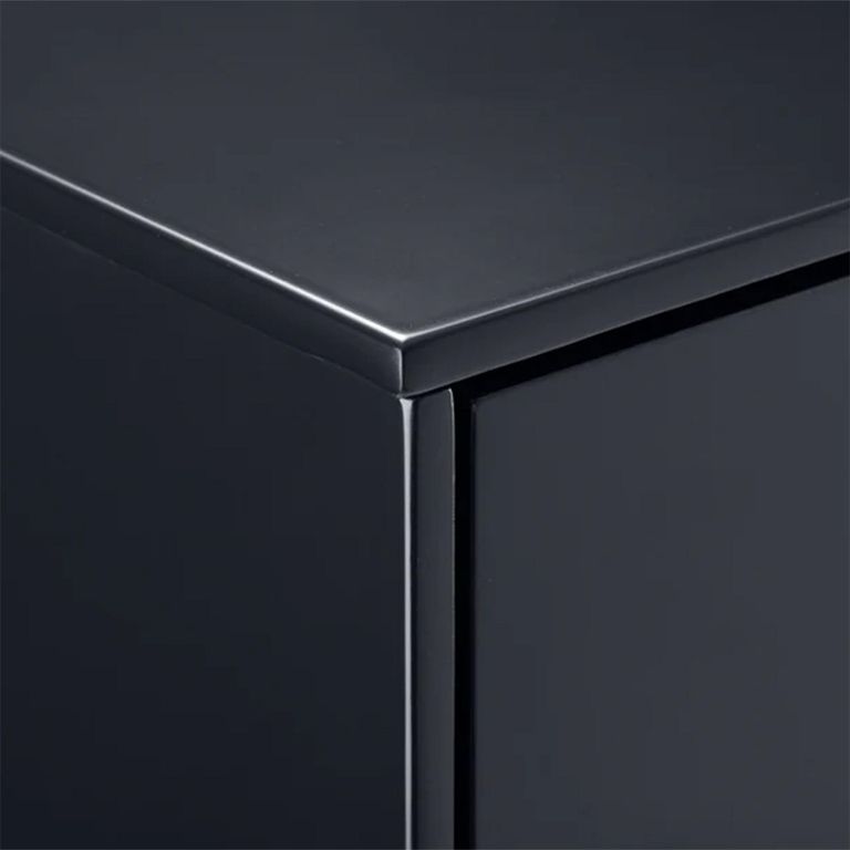 Alicia Black Bedside Cabinet - 2 Drawer