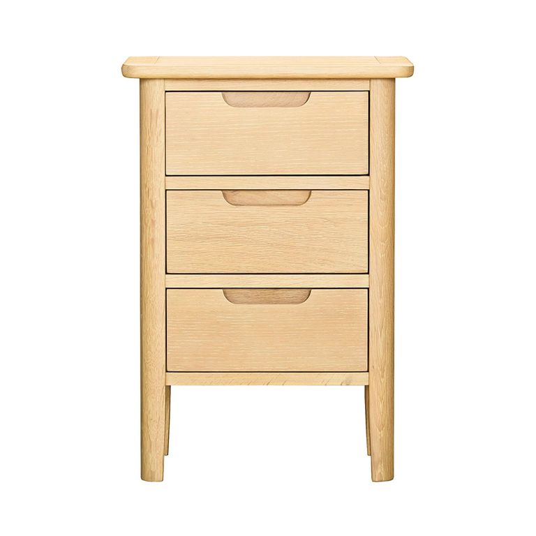Twyford Bedside Cabinet - 3 Drawer - Oak