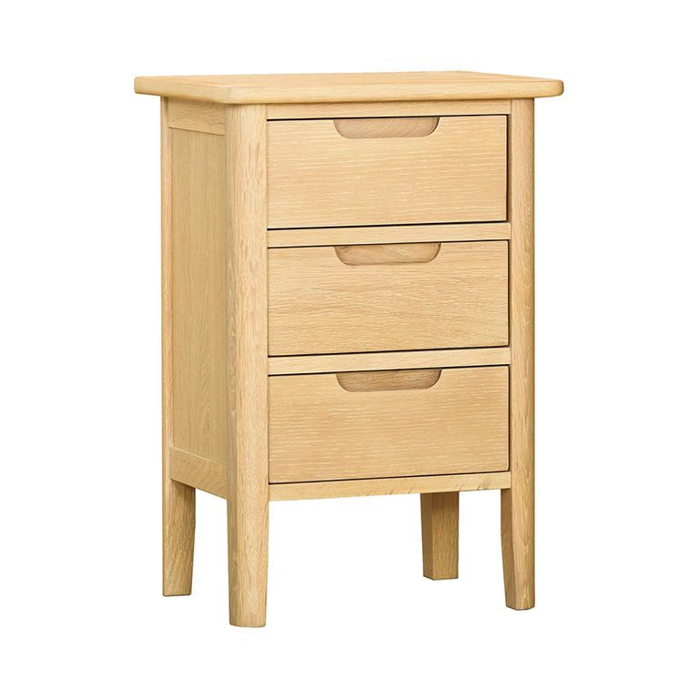 Twyford Bedside Cabinet - 3 Drawer - Oak