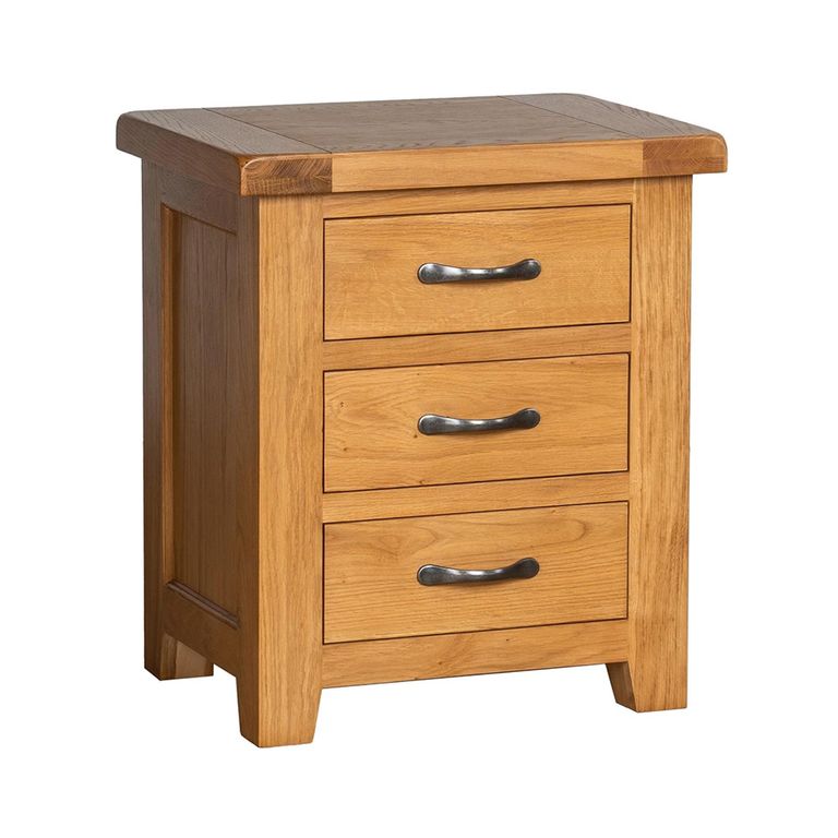 Somer Bedside Cabinet - 3 Drawer - Oak