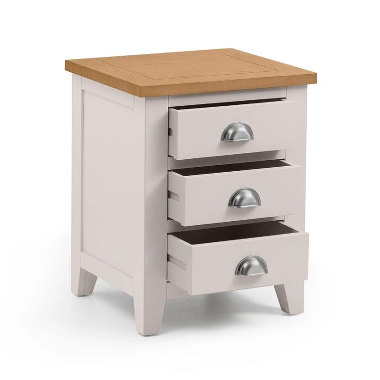 Richmond Bedside Cabinet - 3 Drawer - Grey