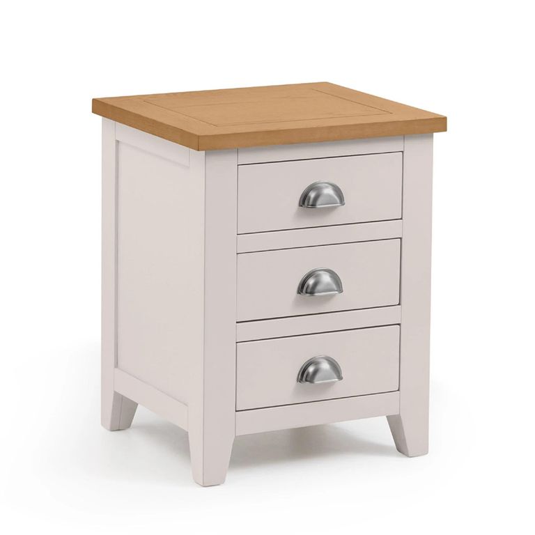 Richmond Bedside Cabinet - 3 Drawer - Grey