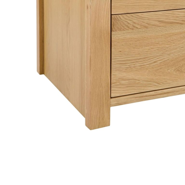 Curve Bedside Cabinet - 3 Drawer - Small - Oak