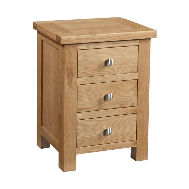 Appleby Bedside Cabinet - 3 Drawer - Oak