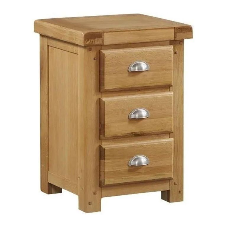 Newbridge Bedside Cabinet - 3 Drawer - Oak