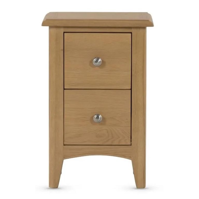 Kilkenny Narrow Bedside Cabinet - 2 Drawer - Oak