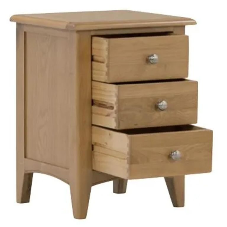 Kilkenny Bedside Cabinet - 3 Drawer - Oak