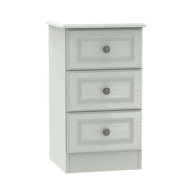 Pembroke Cashmere 3 Drawer Bedside Cabinet