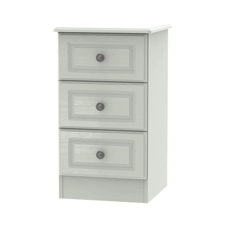 Pembroke Cashmere 3 Drawer Bedside Cabinet